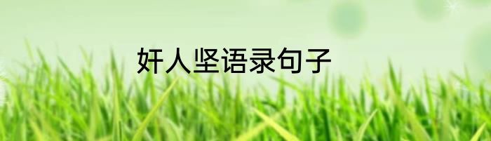 奸人坚语录句子