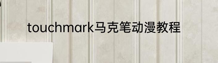 touchmark马克笔动漫教程