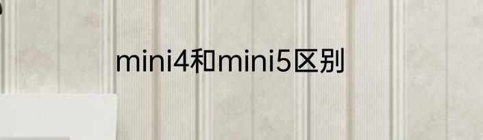 mini4和mini5区别