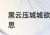 黑云压城城欲摧甲光向日金鳞开的意思