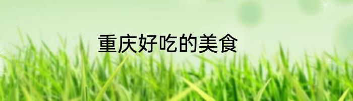 重庆好吃的美食
