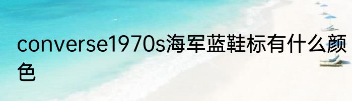 converse1970s海军蓝鞋标有什么颜色