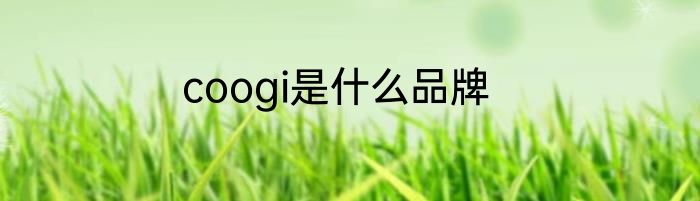 coogi是什么品牌