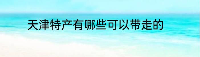 天津特产有哪些可以带走的