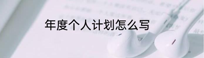 年度个人计划怎么写