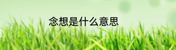 念想是什么意思