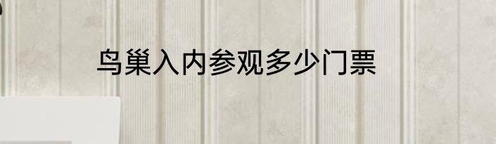 鸟巢入内参观多少门票