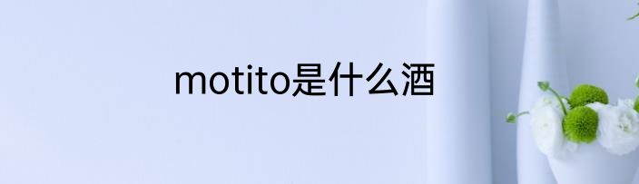 motito是什么酒