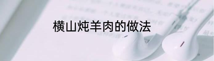 横山炖羊肉的做法