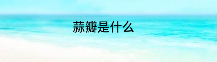 蒜瓣是什么