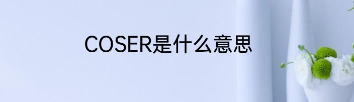 COSER是什么意思