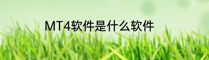MT4软件是什么软件
