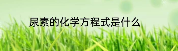 尿素的化学方程式是什么