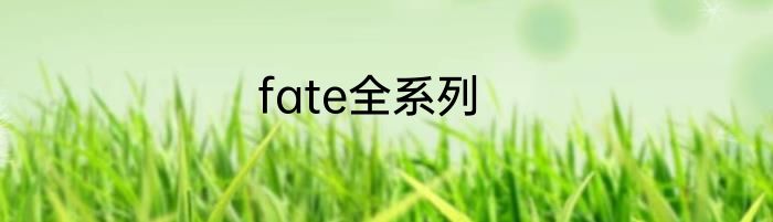 fate全系列