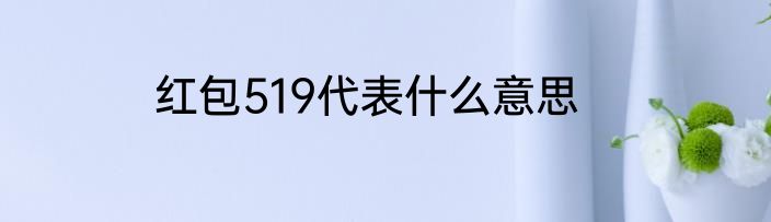 红包519代表什么意思