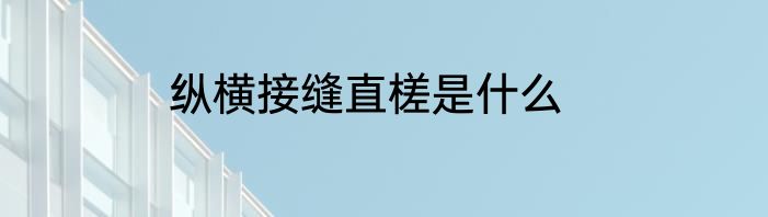 纵横接缝直槎是什么