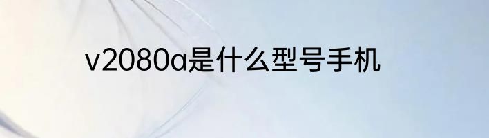 v2080a是什么型号手机