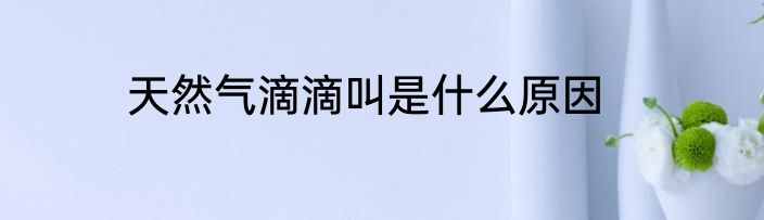 天然气滴滴叫是什么原因