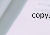 copy是什么意思