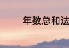 年数总和法计算公式是什么
