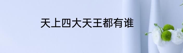 天上四大天王都有谁