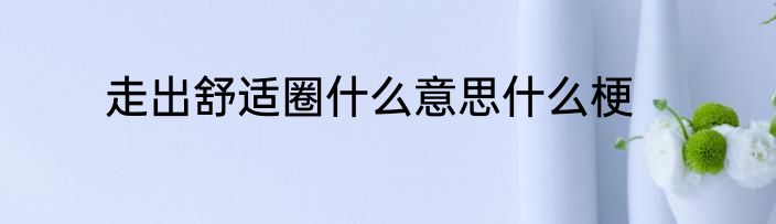走出舒适圈什么意思什么梗