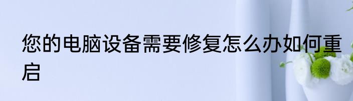 您的电脑设备需要修复怎么办如何重启