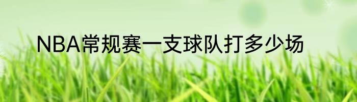 NBA常规赛一支球队打多少场