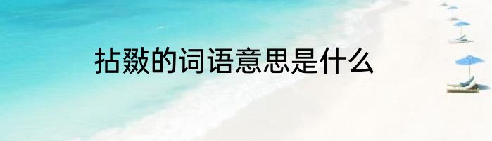 拈敠的词语意思是什么