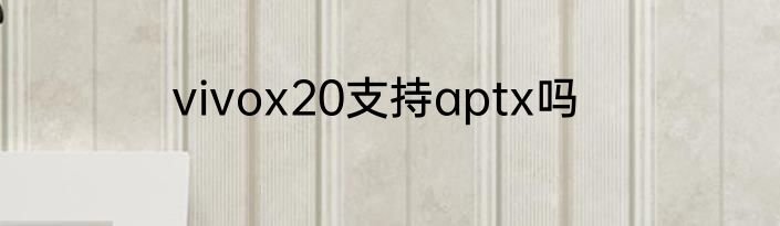 vivox20支持aptx吗