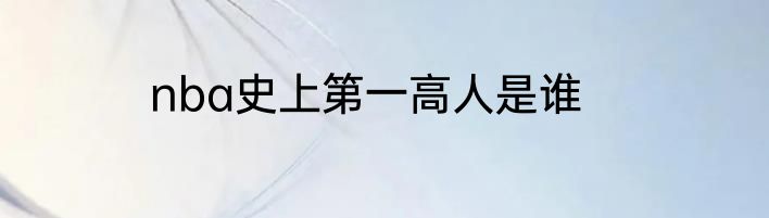 nba史上第一高人是谁