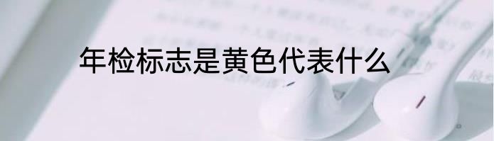 年检标志是黄色代表什么