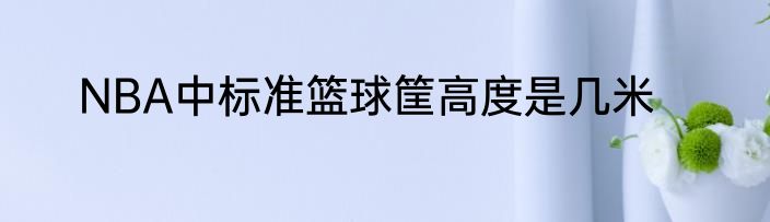 NBA中标准篮球筐高度是几米