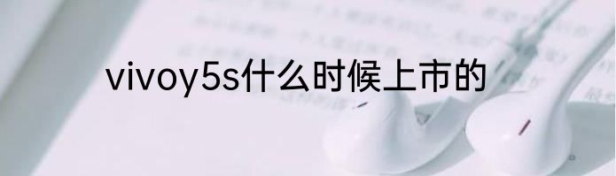 vivoy5s什么时候上市的