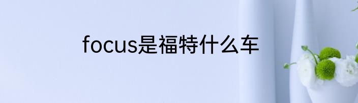 focus是福特什么车
