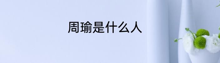 周瑜是什么人
