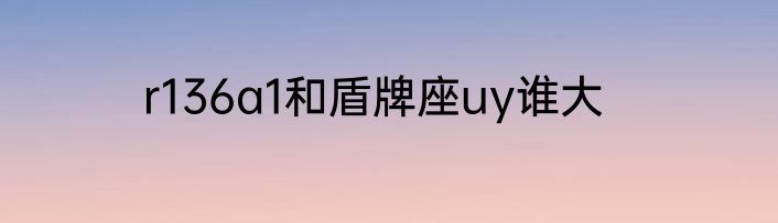 r136a1和盾牌座uy谁大