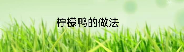 柠檬鸭的做法