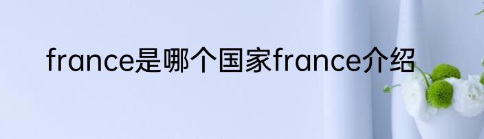 france是哪个国家france介绍