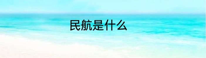 民航是什么