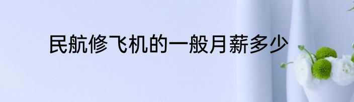 民航修飞机的一般月薪多少