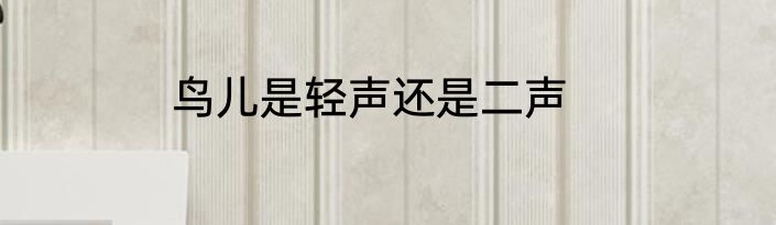 鸟儿是轻声还是二声