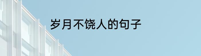 岁月不饶人的句子