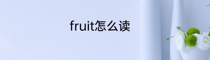 fruit怎么读