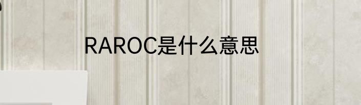 RAROC是什么意思