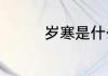 岁寒是什么意思岁寒解释