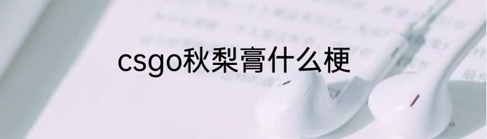 csgo秋梨膏什么梗