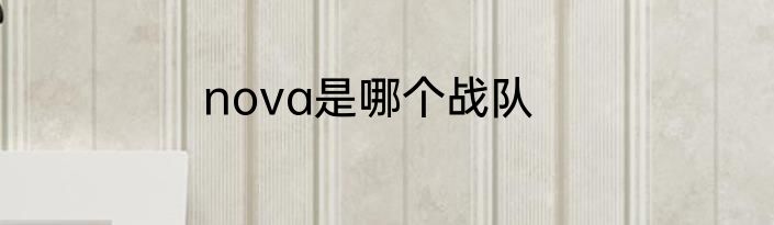 nova是哪个战队