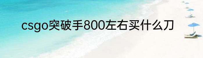 csgo突破手800左右买什么刀