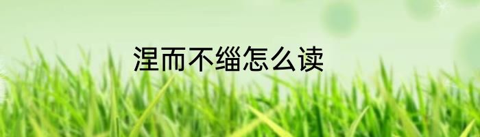 涅而不缁怎么读